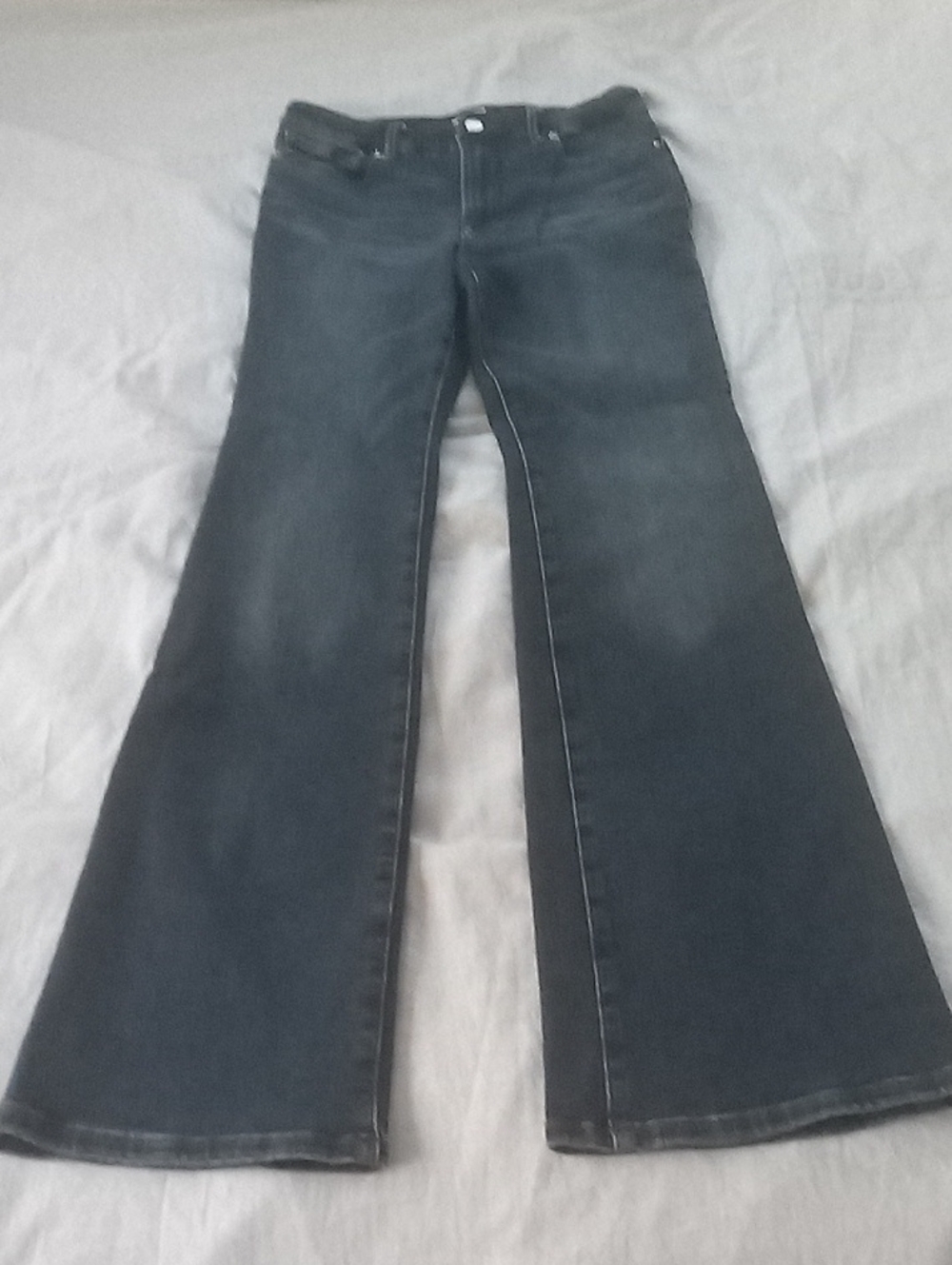 Good American Blue Wide-Leg Flare Jeans Size 6/28